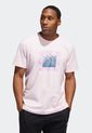 Camiseta Rosa-Violeta-Azul adidas Performance Badge of Sport Chainlink de adidas Performance