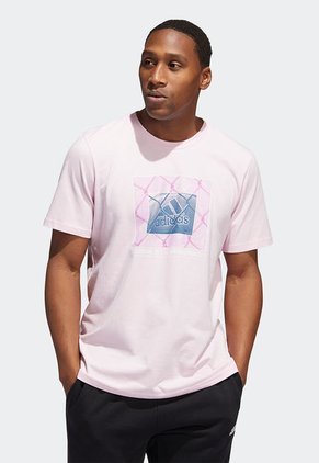 Camiseta Rosa-Violeta-Azul adidas Performance Badge of Sport Chainlink