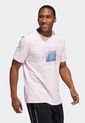 Camiseta Rosa-Violeta-Azul adidas Performance Badge of Sport Chainlink de adidas Performance