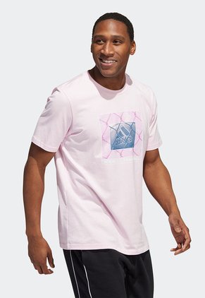 Camiseta Rosa-Violeta-Azul adidas Performance Badge of Sport Chainlink