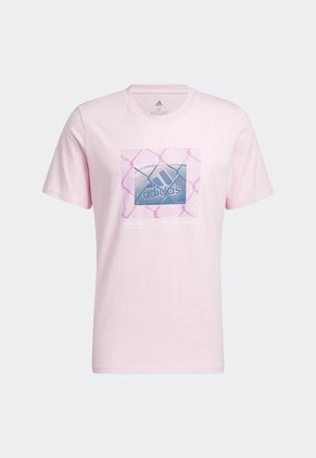 Camiseta Rosa-Violeta-Azul adidas Performance Badge of Sport Chainlink