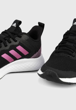 Tenis Running Negro-Lila-Blanco adidas Performance Fluidstreet