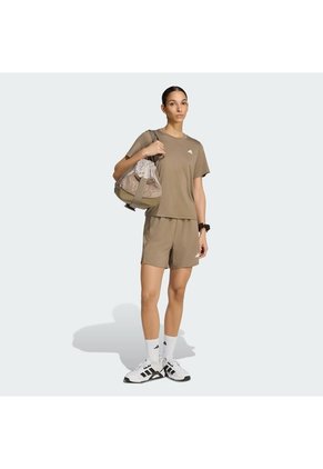 Camiseta Entrenamiento Beige Adidas Workout Essentials Mujer