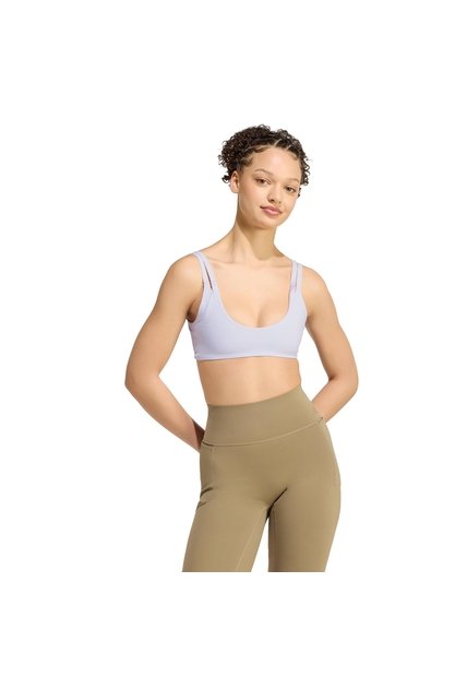 Top Entrenamiento Morado Adidas Optime Workout Twist Mujer