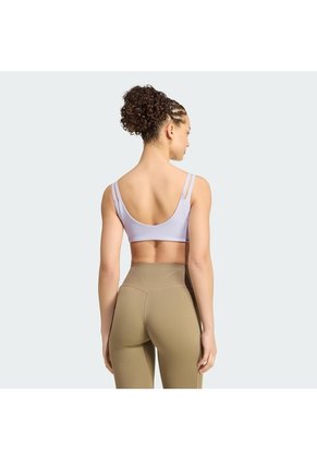 Top Entrenamiento Morado Adidas Optime Workout Twist Mujer