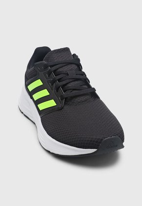 Tenis Running Negro-Blanco-Amarillo Neón adidas Performance Galaxy 6