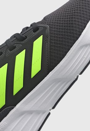 Tenis Running Negro-Blanco-Amarillo Neón adidas Performance Galaxy 6