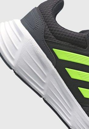 Tenis Running Negro-Blanco-Amarillo Neón adidas Performance Galaxy 6