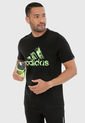 Camiseta Negro-Verde adidas Performance Photo Logo de adidas Performance