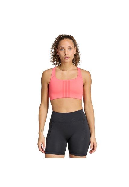 Top Entrenamiento Rosa Adidas Optime Workout 3 Rayas Mujer