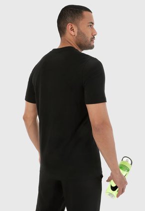 Camiseta Negro-Verde adidas Performance Photo Logo