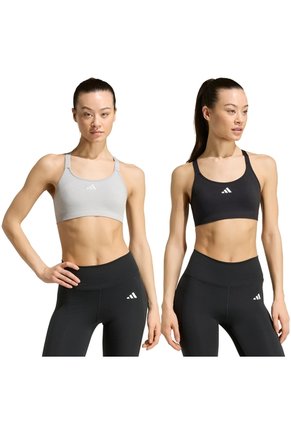 Top Entrenamiento Negro Adidas Optime Essentials Paquete Doble Mujer