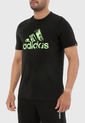 Camiseta Negro-Verde adidas Performance Photo Logo de adidas Performance