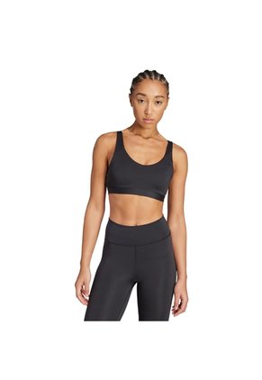 Top Entrenamiento Negro Adidas All Me Essentials Sujeción Media Mujer