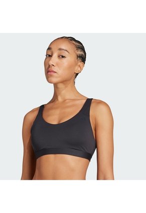 Top Entrenamiento Negro Adidas All Me Essentials Sujeción Media Mujer