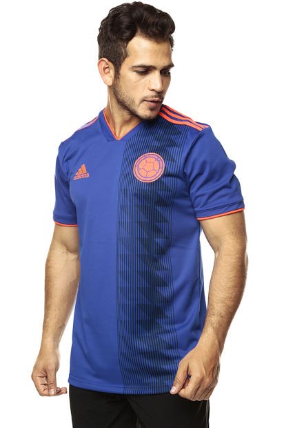 mirar televisión sentido Fuerza Camiseta Selección Colombia Azul-Naranja adidas Performance FCF A JSY -  Compra Ahora | Dafiti Colombia