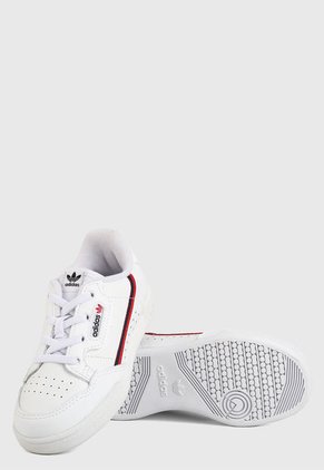 Tenis Lifestyle Blanco-Rojo-Negro adidas Kids Continental 80