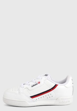 Tenis Lifestyle Blanco-Rojo-Negro adidas Kids Continental 80