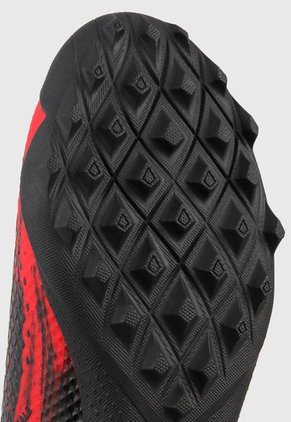 Guayo Negro-Rojo-Blanco adidas Performance Predator 20.3 Pasto Sintético