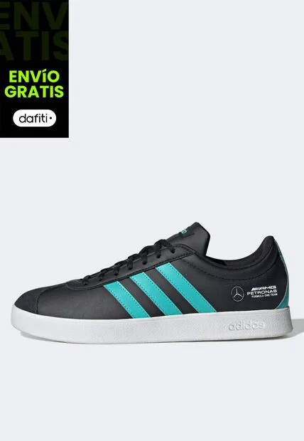 Tenis Lifestyle Negro-Blanco-Verde Tutquesa adidas Sportswear VL Court Mercedes - AMG Petronas F1 Team