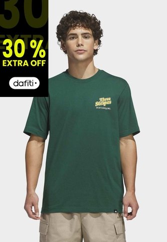 Camiseta adidas Sportswear Graphic Sports Bar Pool Verde adidas Performance