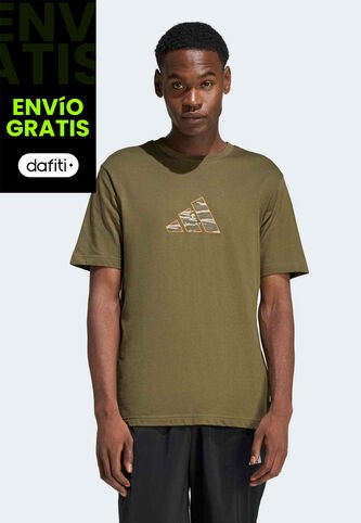 Camiseta adidas Sportswear Graphic Camo Explorer Verde adidas Performance