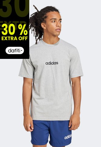Camiseta adidas Sportswear Essentials Linear Single Gris adidas Performance