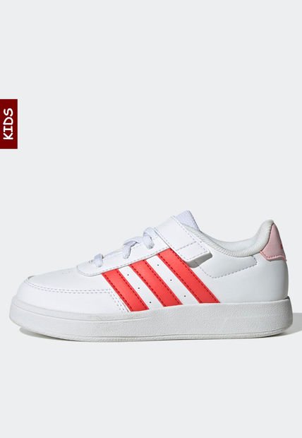 Tenis Lifestyle Blanco-Rojo-Rosa adidas Kids Breaknet 2.0
