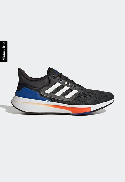 Tenis Running Negro-Blanco-Azul-Naranja adidas Performance EQ21