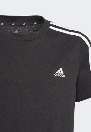 Camiseta Negro-Blanco adidas Performance 3 Rayas