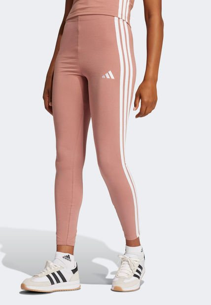 Leggings Palo Rosa-Blanco adidas Performance Essentials 3 Tiras