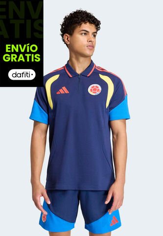 Camiseta Polo adidas Performance Tiro Colombia 2026 Azul adidas Performance