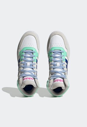 Tenis Basketball Blanco-Azul-Verde Menta adidas Performance Hoops 3.0 Mid