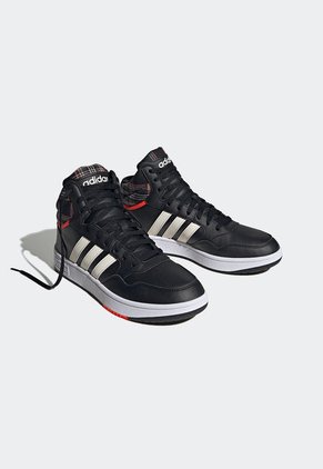 Tenis Basketball Negro-Blanco-Marfil adidas Performance Hoops 3.0 Mid