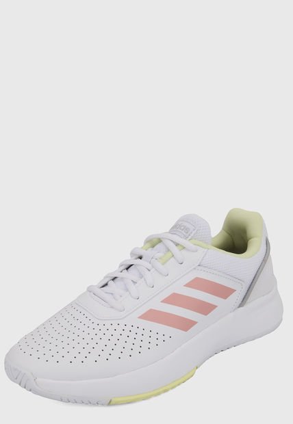 Tenis Lifestyle Blanco-Rosa-Amarillo adidas Performance Courtmash