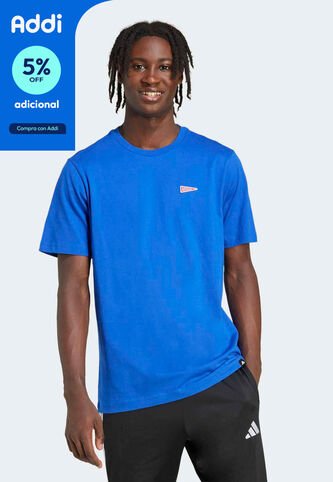 Camiseta adidas Performance Pennant Trim Graphic Azul adidas Performance