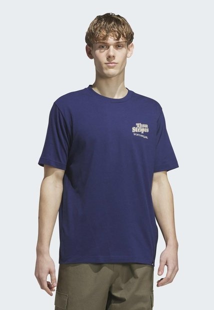 Camiseta adidas Sportswear Graphic Sports Bar Pool Azul