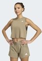 Camiseta Training Sin Mangas adidas Performance Essentials Boxy Caqui de adidas Performance