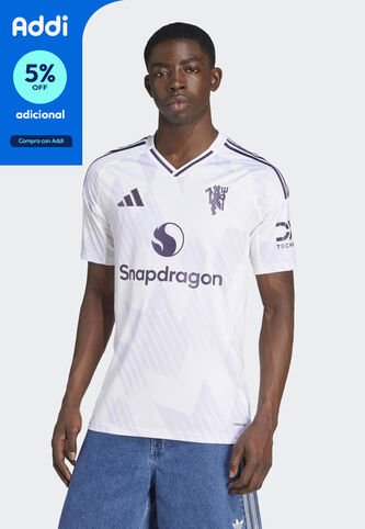 Camiseta Manchester United FC Visitante 25/26 adidas Performance Blanco adidas Performance