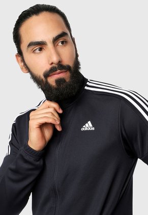 Sudadera Azul Oscuro -Blanco adidas Performance Team Sport