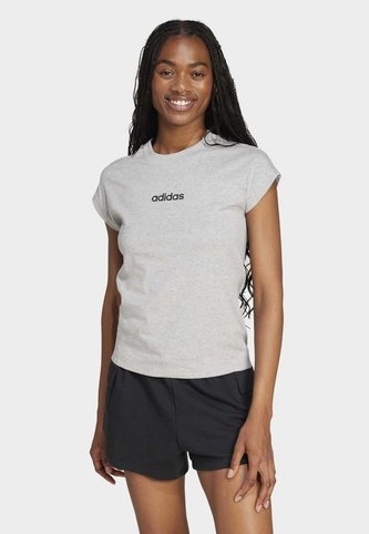 Camiseta adidas Sportswear Essentials Linear Gris adidas Performance