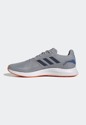 Tenis Running Gris-Azul-Blanco adidas Performance Run Falcon 2.0