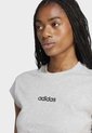 Camiseta adidas Sportswear Essentials Linear Gris de adidas Performance