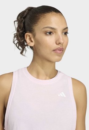 Camiseta Training adidas Performance Essentials Boxy Rosa