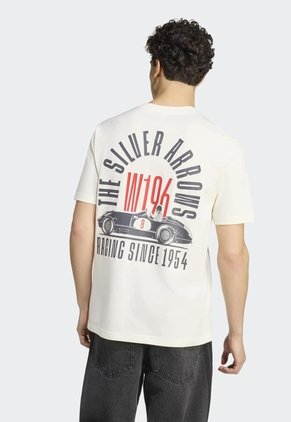 Camiseta adidas Sportswear Graphic Mercedes AMG Petronas F1 Team Silver Arrows 1955 Marfil