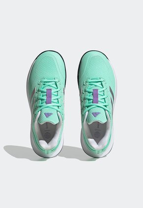 Tenis para Tennis Verde Menta-Blanco-Plateado adidas Performance GameCourt 2