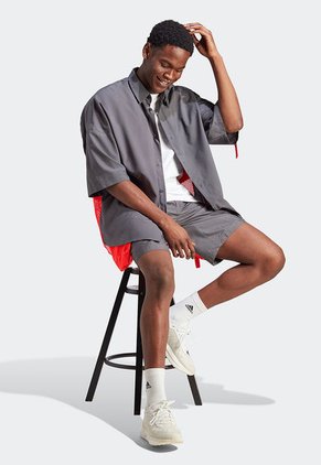 Camisa Gris-Naranja Neón adidas Performance City Escape Premium