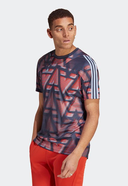 Camiseta Azul Navy-Celeste-Rojo adidas Performance Visitante Tiro