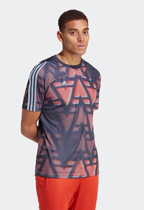 Camiseta Azul Navy-Celeste-Rojo adidas Performance Visitante Tiro