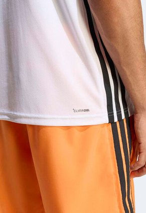 Camiseta adidas Performance Essentials Base 3 Rayas Blanco